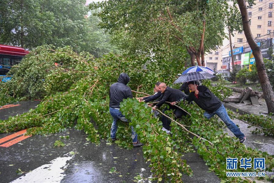 (環境)(1)受臺風“美莎克”影響 吉林發布暴雨橙色預警信號