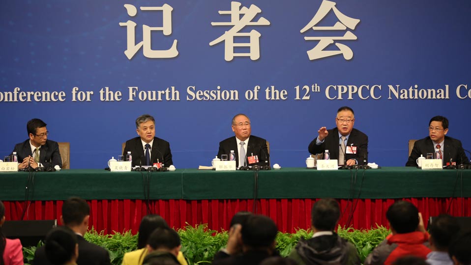 解振華、秦大河、吳曉青、胡存智、白巖松答記者問
